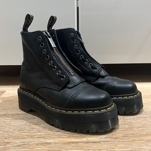 SINCLAIR MILLED NAPPA LEATHER PLATFORM BOOTS